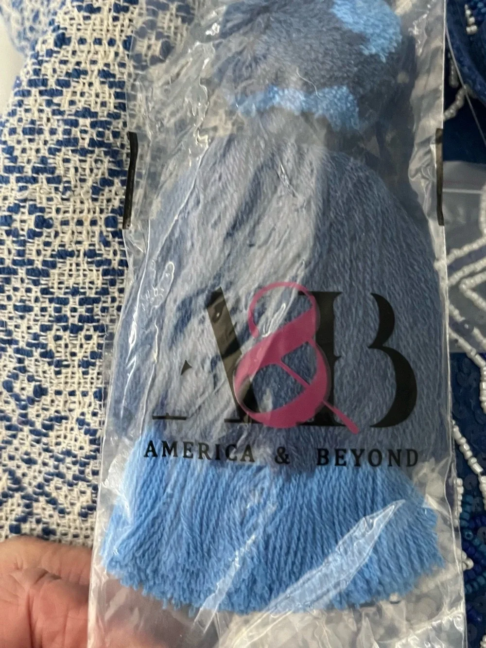 America & Beyond Tote With Bag Strap and Pouch oriental Blue